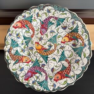 Colorful Fish Design Ceramic Plate